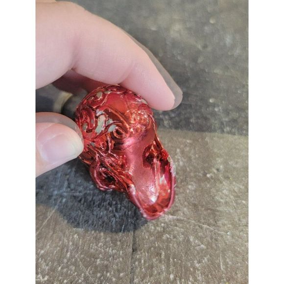 Red Skull Face Halloween AS IS keychain figure accessory - Picture 4 of 7